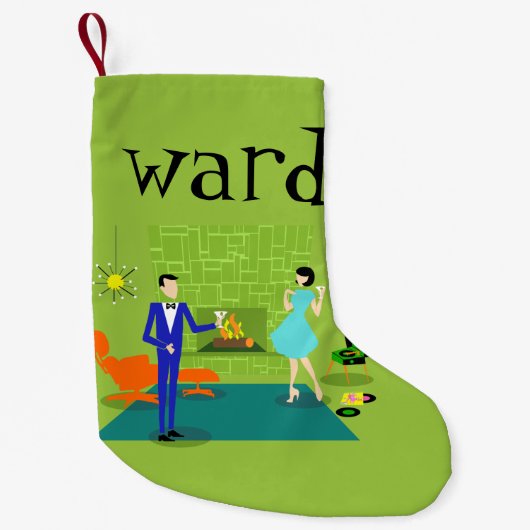 Mittelalter Moderner Weihnachtsmann-Strumpf Kleiner Weihnachtsstrumpf (Vorderseite)