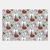 Mittelalter Moderner Weihnachtsmix Geschenkpapier Set (Vorderseite 3)