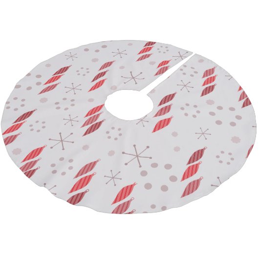 Mittelalter Moderner Winter Rot Polyester Weihnachtsbaumdecke (Schrägansicht)