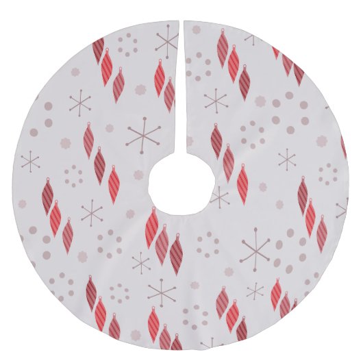 Mittelalter Moderner Winter Rot Polyester Weihnachtsbaumdecke (Vorderseite)