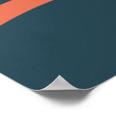 Mittelalter Modernes Abstrakt-Gelb, orange, Aquama Poster (Ecke)