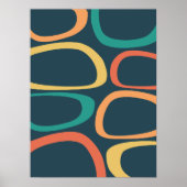 Mittelalter Modernes Abstrakt-Gelb, orange, Aquama Poster (Vorne)