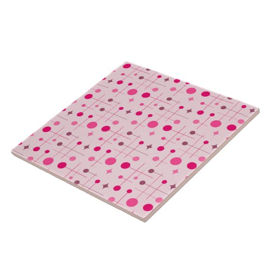 Mittelalter Modernes Abstraktes Muster 29 Magenta Fliese (Seite)