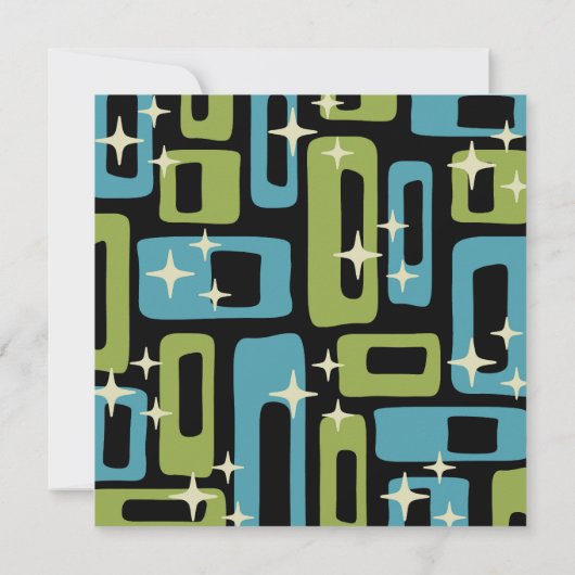 Mittelalter Modernes Abstraktes Muster Ankündigung (Rückseite)