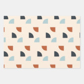 Mittelalter Modernes Abstraktes Muster braun blau Geschenkpapier Set (Vorderseite)