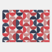 Mittelalter Modernes Abstraktes Muster Burgundy & Geschenkpapier Set (Vorderseite 3)