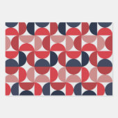 Mittelalter Modernes Abstraktes Muster Burgundy & Geschenkpapier Set (Vorderseite)