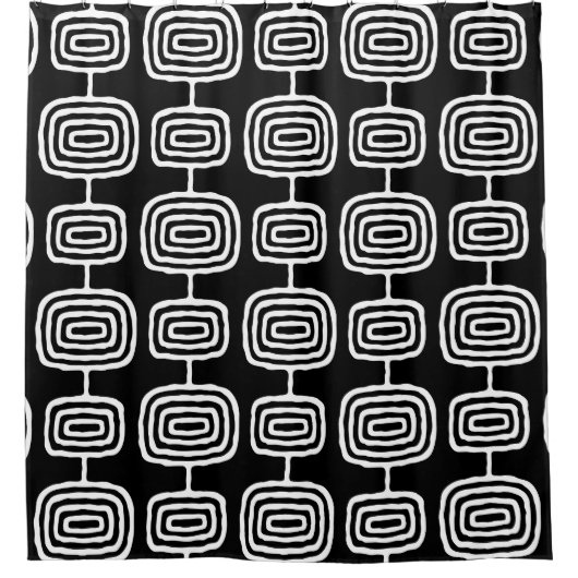 Mittelalter Modernes Abstraktes Muster Duschvorhang (Vorderseite)