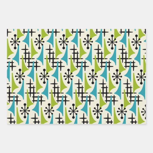 Mittelalter Modernes Abstraktes Muster Geschenkpapier Set (Vorderseite 2)