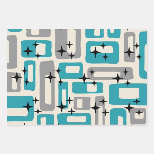 Mittelalter Modernes Abstraktes Muster Geschenkpapier Set (Vorderseite)