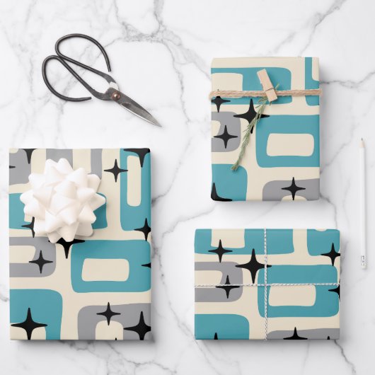 Mittelalter Modernes Abstraktes Muster Geschenkpapier Set (Vorderseite)