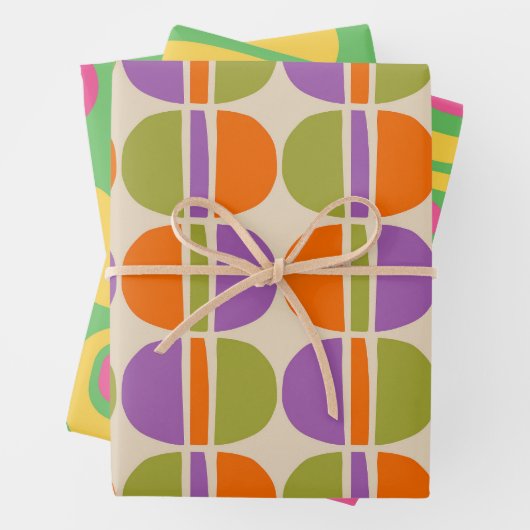 Mittelalter Modernes Abstraktes Muster Geschenkpapier Set (Beispiel)