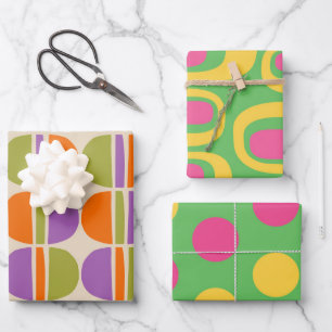 Mittelalter Modernes Abstraktes Muster Geschenkpapier Set