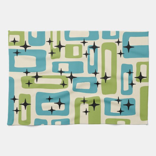 Mittelalter Modernes Abstraktes Muster Geschirrtuch (Horizontal)