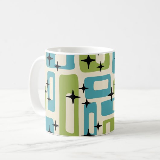 Mittelalter Modernes Abstraktes Muster Kaffeetasse (Vorderseite Links)