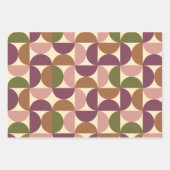 Mittelalter Modernes Abstraktes Muster Lila & brau Geschenkpapier Set (Vorderseite 3)