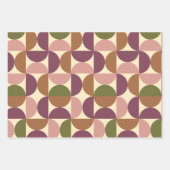 Mittelalter Modernes Abstraktes Muster Lila & brau Geschenkpapier Set (Vorderseite 2)