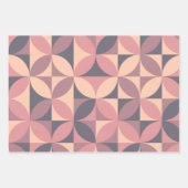 Mittelalter Modernes Abstraktes Muster Lila & rosa Geschenkpapier Set (Vorderseite 3)