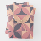 Mittelalter Modernes Abstraktes Muster Lila & rosa Geschenkpapier Set (Beispiel)