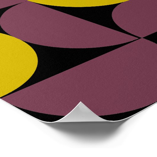 Mittelalter Modernes Abstraktes Muster Lila rustik Poster (Ecke)