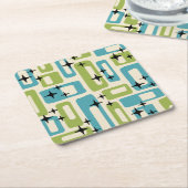 Mittelalter Modernes Abstraktes Muster Rechteckiger Pappuntersetzer (angewinkelt)