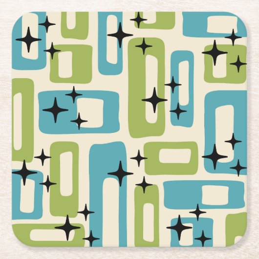 Mittelalter Modernes Abstraktes Muster Rechteckiger Pappuntersetzer (Vorderseite)