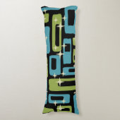 Mittelalter Modernes Abstraktes Muster Seitenschläferkissen (Vorderseite Vertikal)