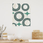Mittelalter Modernes Abstraktes Poster-Aquamarin Poster (Küche)