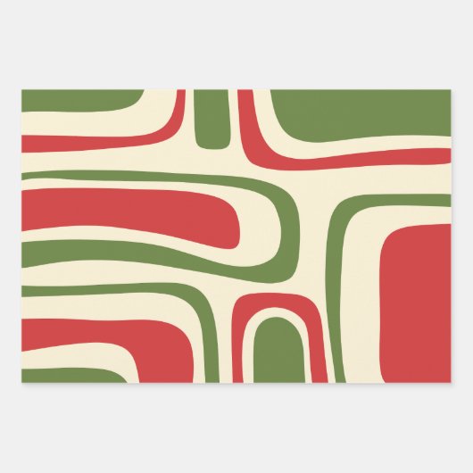 Mittelalter Modernes Abstraktes Retro Weihnachten Geschenkpapier Set (Vorderseite 3)