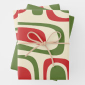 Mittelalter Modernes Abstraktes Retro Weihnachten Geschenkpapier Set (Beispiel)