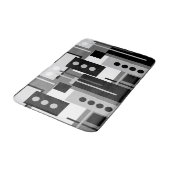 Mittelalter Modernes Abstraktes Schwarz-weißes und Badematte (Schrägansicht)