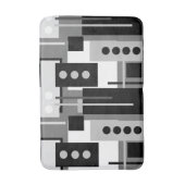 Mittelalter Modernes Abstraktes Schwarz-weißes und Badematte (Vorderseite Vertikal)