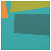 Mittelalter Modernes Atomisches Aquamarines Abstra Stoff (Nahaufnahme)