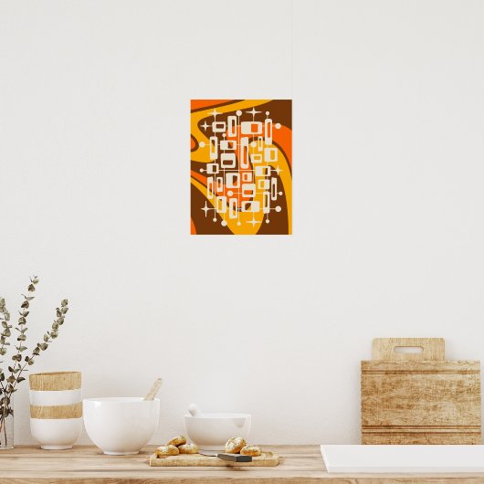 Mittelalter Modernes Atomprogramm Abstrakt Poster (Küche)