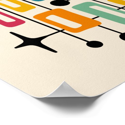 Mittelalter Modernes Atomprogramm Abstrakt Poster (Ecke)