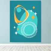 Mittelalter Modernes Atomzeitalter 14 Aquamarines Leinwanddruck (Insitu (Holzboden))