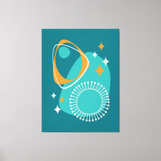 Mittelalter Modernes Atomzeitalter 14 Aquamarines Leinwanddruck (Vorderseite)