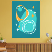 Mittelalter Modernes Atomzeitalter 14 Aquamarines Leinwanddruck (Insitu (Wohnzimmer))