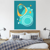 Mittelalter Modernes Atomzeitalter 14 Aquamarines Leinwanddruck (Insitu (Schlafzimmer))