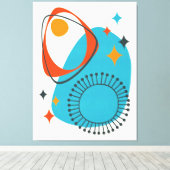 Mittelalter Modernes Atomzeitalter 14 Blau, Rot, O Leinwanddruck (Insitu (Holzboden))