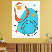 Mittelalter Modernes Atomzeitalter 14 Blau, Rot, O Leinwanddruck (Insitu (Wohnzimmer))