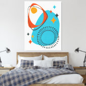 Mittelalter Modernes Atomzeitalter 14 Blau, Rot, O Leinwanddruck (Insitu (Schlafzimmer))