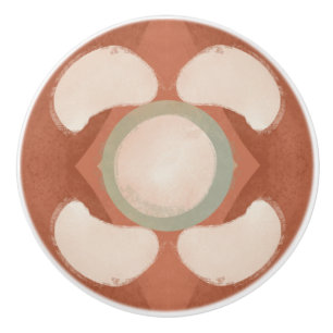 Mittelalter Modernes Bio Muster Terracotta Minze Keramikknauf