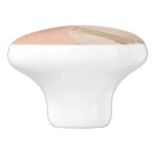 Mittelalter Modernes Bio Muster Terracotta Minze Keramikknauf (Seitenansicht)