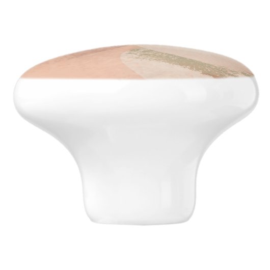 Mittelalter Modernes Bio Muster Terracotta Minze Keramikknauf (Seitenansicht)