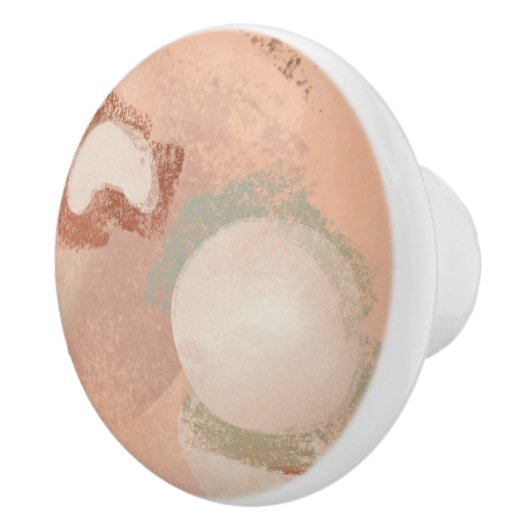 Mittelalter Modernes Bio Muster Terracotta Minze Keramikknauf (Rechts)