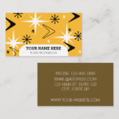 Mittelalter Modernes Boomerangs Orange Visitenkarte (Vorne/Hinten)