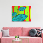 Mittelalter Modernes Künstlerisches 3 Fischbad Leinwanddruck (Insitu (Wohnzimmer))