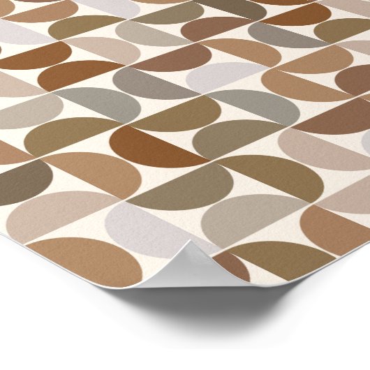 Mittelalter Modernes Muster Erde Tones Terrakotta Poster (Ecke)