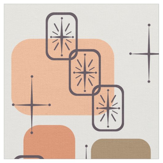 Mittelalter Modernes Orange Brown Stoff (Nahaufnahme)